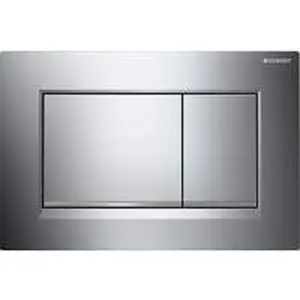 Geberit Sigma20 bedieningsplaat 2-toets Square, glanschroom/matchroom/glanschroom