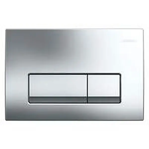 Plaque de commande Geberit Delta50 2 touches, commande frontale, chromé