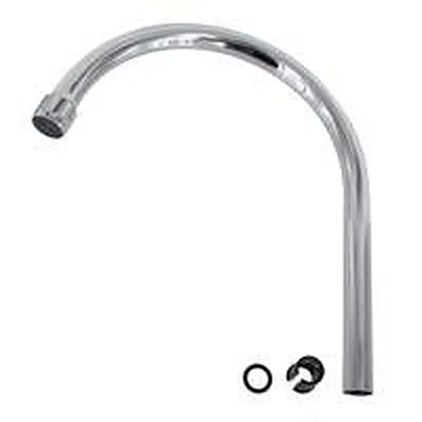 Bec en U Venlo 200 + mousseur saillie 200mm chromé avec kit de fixation