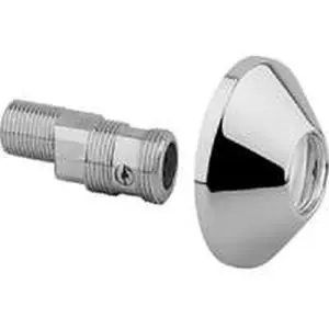 Hansa S-aansluiting DN 15, 3/4" x 1/2" afsluitbaar met rozet en platte pakking tbv Tempra