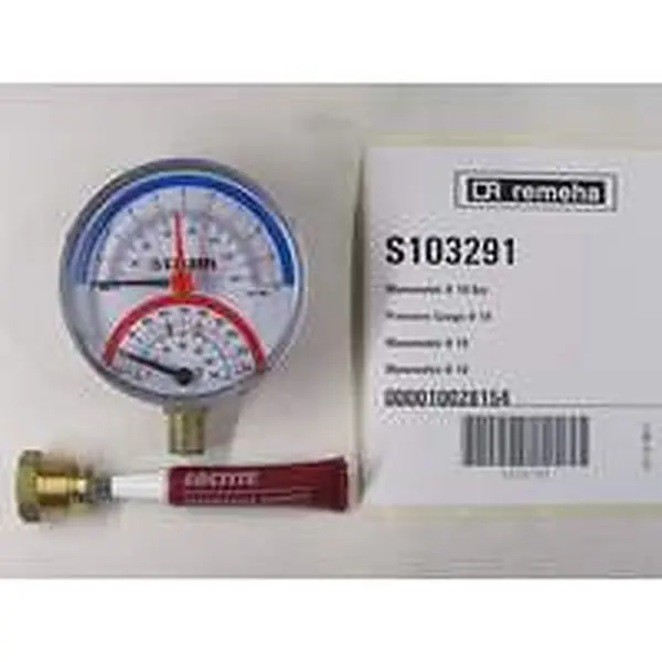 Mano/thermomètre Remeha 0-10bar 0-120°C