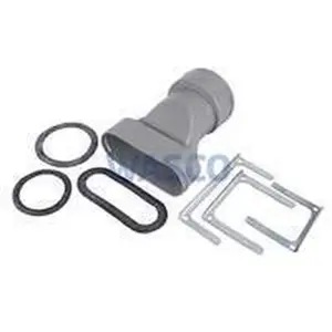 Pièce de transition Zehnder ComfoTube Therm 90 / Flat51, avec joint torique et disque de fixation