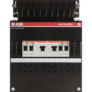 Tableau électrique ABB Hafonorm monophasé 4 circuits, 2 interrupteurs différentiels, sans interrupteur principal