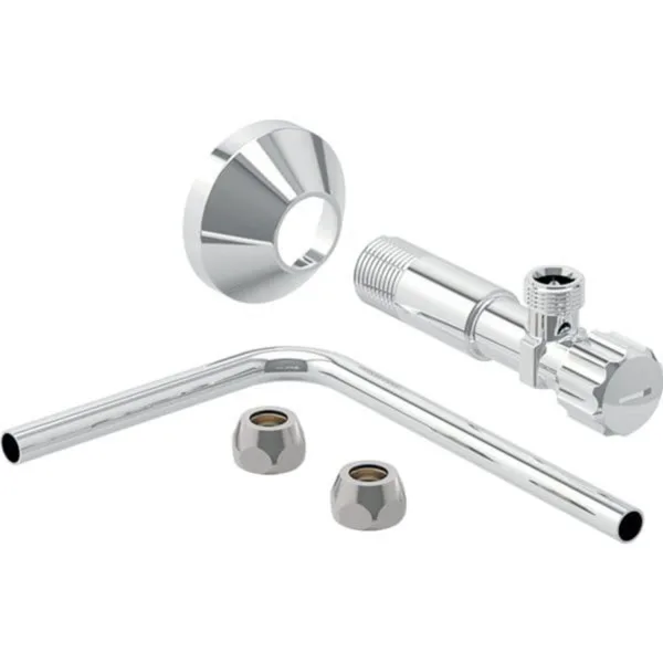 Kit de raccordement d'eau latéral Geberit chromé brillant