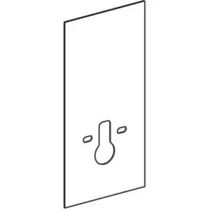 Geberit frontafwerking 101cm 18cm glas Wit voor o.a. Vloerstaande en wand-wc,101 242.530.SI.1