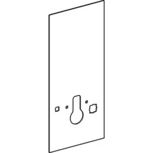 Geberit frontafwerking Monolith 114cm glas Wit voor Vloerstaande en wand-WC H114 242.663.SI.1