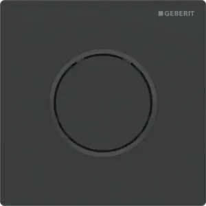 Geberit type 10 bedieningsplaat,pneumatisch,rond,matzwart/zwart/matzwart