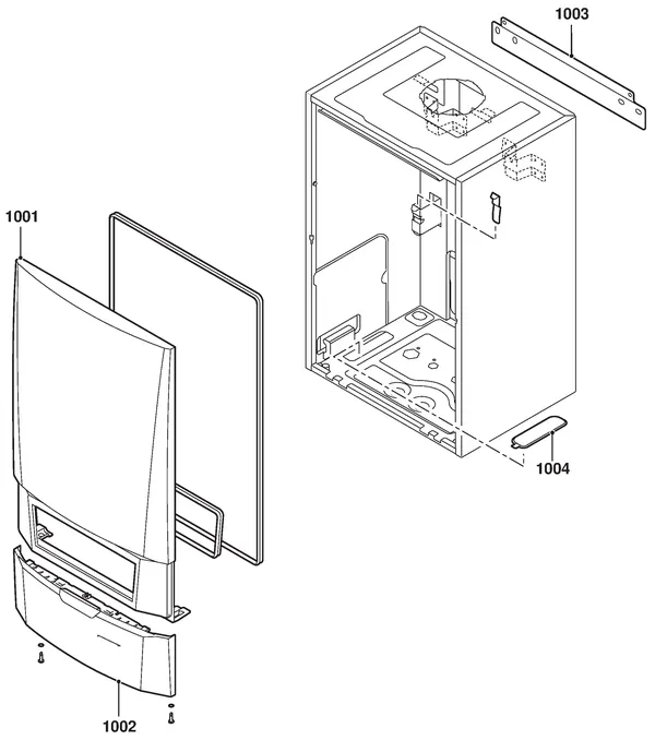 Exploded view Remeha Calenta 25S Solo: Mantel