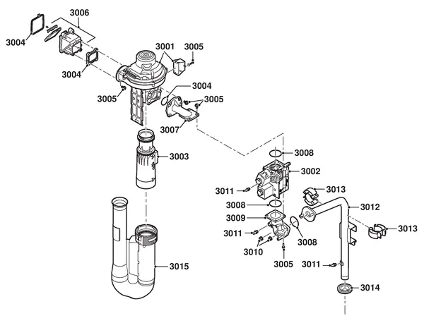 Exploded view Remeha Quinta Ace 160: Gas ventilator