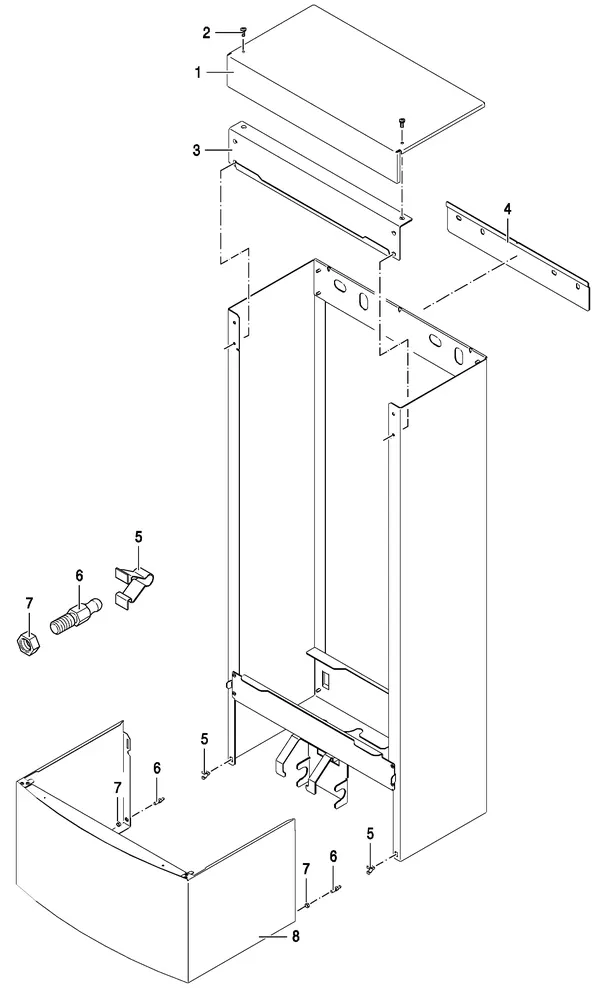 Exploded view Nefit (Bosch) TrendLine II HRC30 CW6 II: Opslag tank mantel