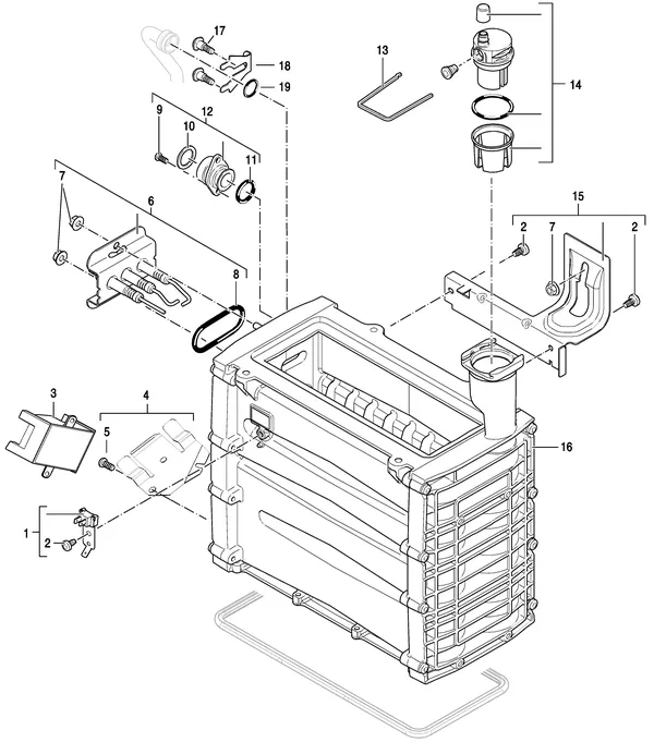 Exploded view Nefit (Bosch) TrendLine II HRC30 CW6 II: Warmtewisselaar