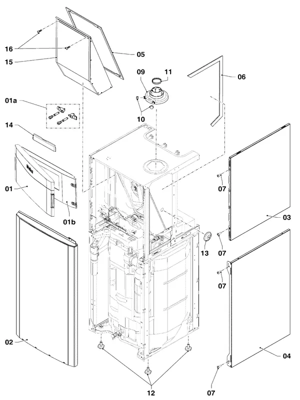 Vue éclatée Vaillant ecoCOMPACT VSC 306/4-5 90 : Habillage
