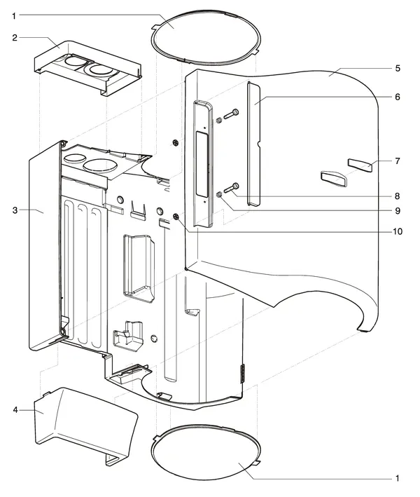 Vue éclatée Intergas Prestige CW6 A : Buitenmantel