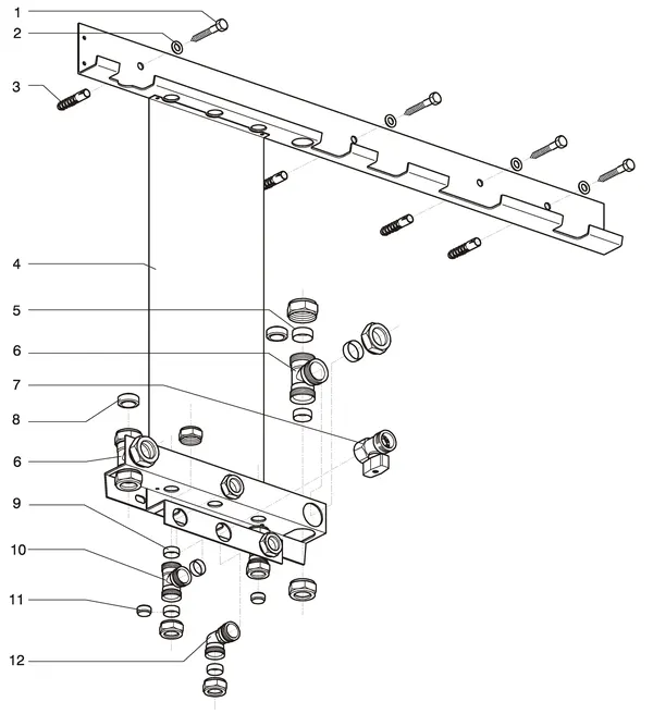 Vue éclatée Intergas Prestige CW6 A : Montagebeugel