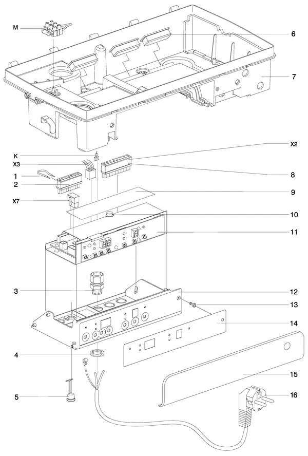 Exploded view Intergas Kompakt Solo HRE 30A: Branderautomaat