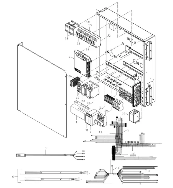 Vue éclatée Bosch Compress 7000 LW EHP 22-2 LW : Boîtier électrique