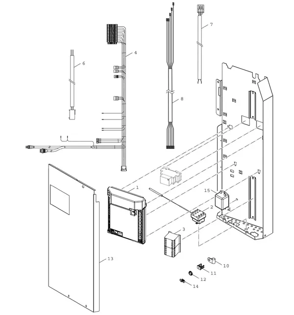 Vue éclatée Bosch Compress 7800i LW 6 MF : Boîtier électrique
