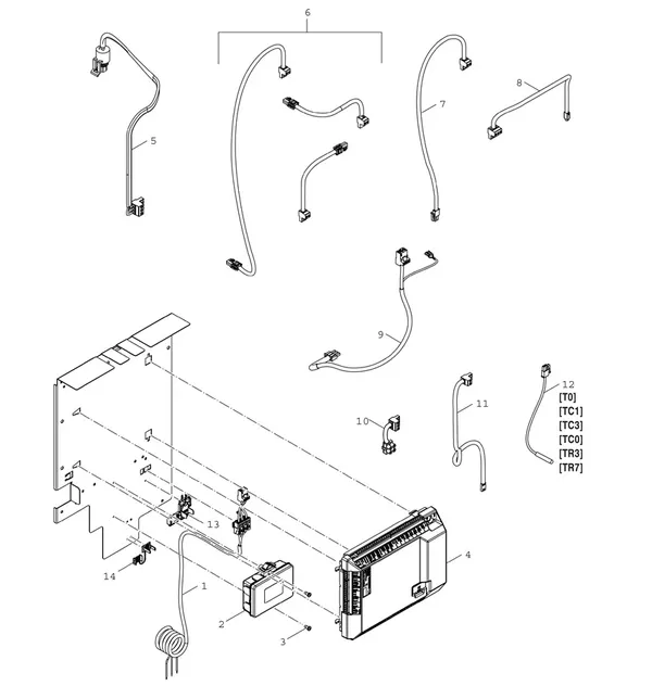Vue éclatée Bosch Compress Hybrid 3400i AWS (HC3400iAW Si) : Unité de régulation split R32