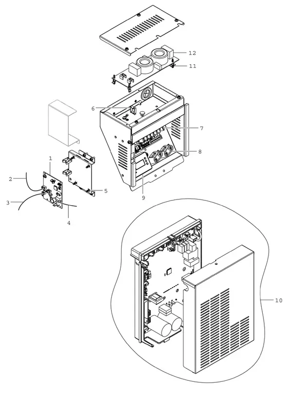 Vue éclatée Bosch Compress 3400i AWS 6kW (CS3400iAWS 6 OR-S) : Thermorégulateur