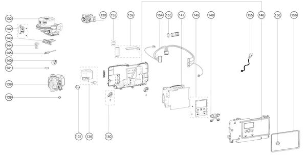 Vue éclatée Atag i28ECZ-TY28E20H iCon1 : Composants électriques