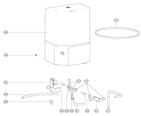 Exploded view Atag Q42CR | vanaf 2020 OSS3: Boiler