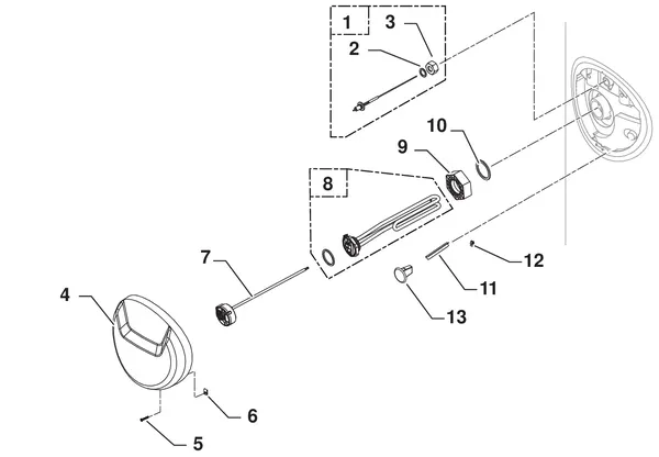 Exploded view Remeha Azorra Ace 250: Voorpaneel