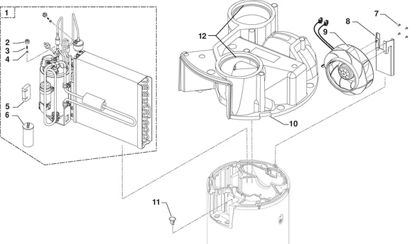 Exploded view Remeha Azorra Ace 250: Warmtepomp