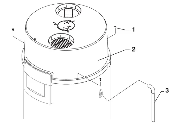 Exploded view Remeha Azorra Ace 250 H: Bovenpaneel