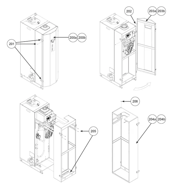 Exploded view Remeha CWH Ace 90/302: Mantel
