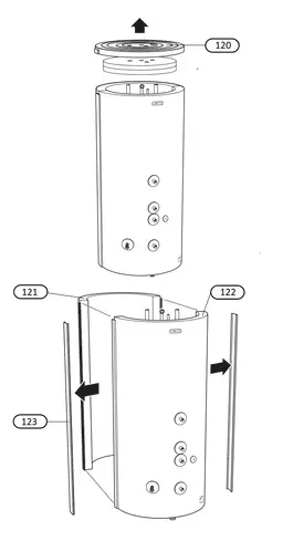 Vue éclatée Nibe PUB2-DS2 500 : Habillage