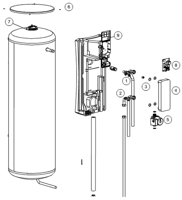 Vue éclatée Itho Daalderop OLB2 200 DDS : Vue d'ensemble