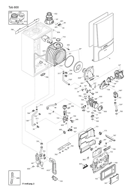 Vue éclatée Remeha Calenta Ace-Matic 35ds : Vue d'ensemble