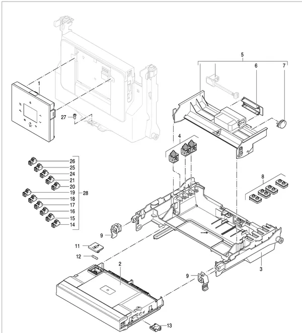 Vue éclatée Nefit (Bosch) 9700i HR50 : Bedieningsunit