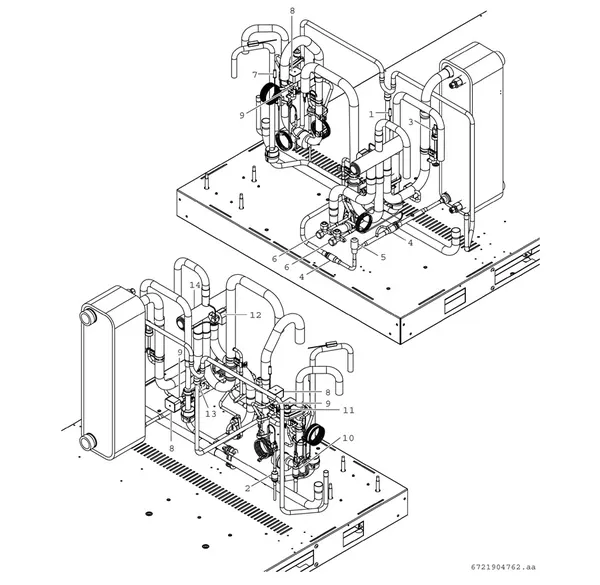 Vue éclatée Bosch Compress 3000 AWP (CS3000AWP 16) : Circuit frigorifique