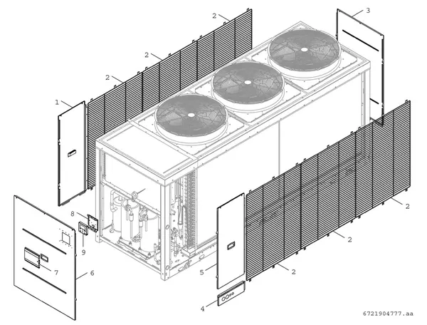 Vue éclatée Bosch Compress 3000 AWP (CS3000AWP 59) : Plaque