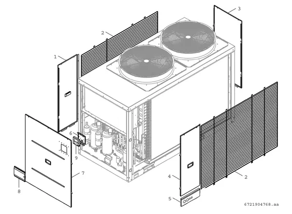 Vue éclatée Bosch Compress 3000 AWP (CS3000AWP 36 S) : Plaque