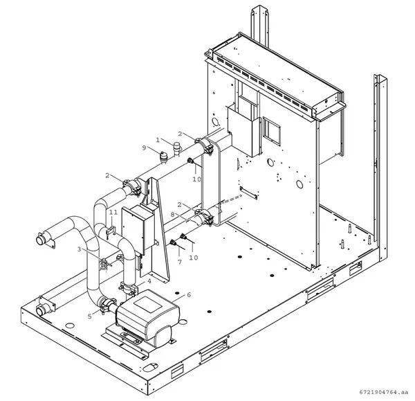 Vue éclatée Bosch Compress 3000 AWP (CS3000AWP 16 PC) : Pompe inverter