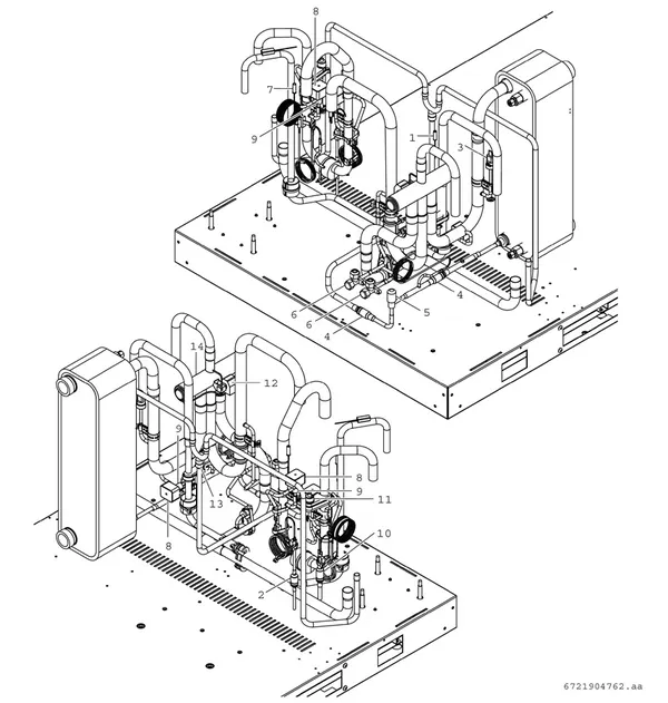 Vue éclatée Bosch Compress 3000 AWP (CS3000AWP 19 MBC) : Circuit frigorifique