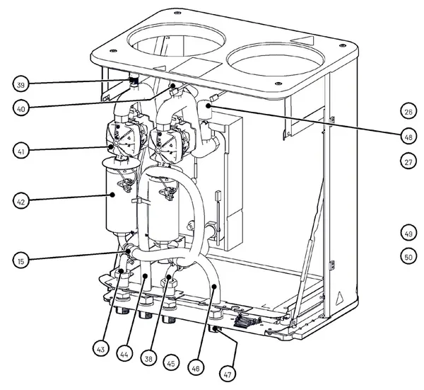 Vue éclatée Itho Daalderop Vincent Combi (03-00862) : Hydraulisch