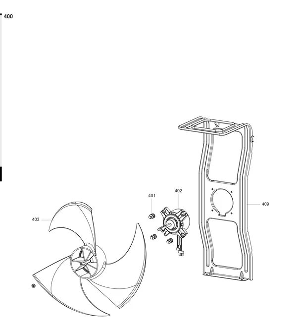Vue éclatée Atag Energion ODS 80 : Ventilateur