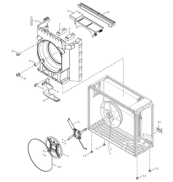 Vue éclatée Bosch Compress 5800i AW 10 OR-T : Carter EPP