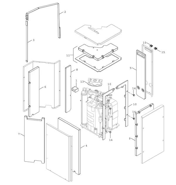 Vue éclatée Bosch Compress 5800i AW 10 OR-T : Isolation du circuit frigorifique