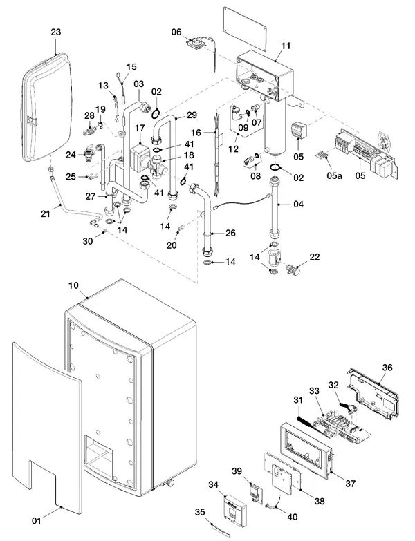 Vue éclatée Vaillant aroTHERM VWZ MEH 61 : Vue d'ensemble
