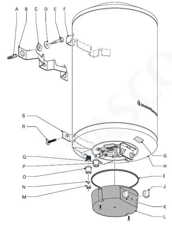 Exploded view Inventum EDR 80 Hoogvermogen: Totaaloverzicht