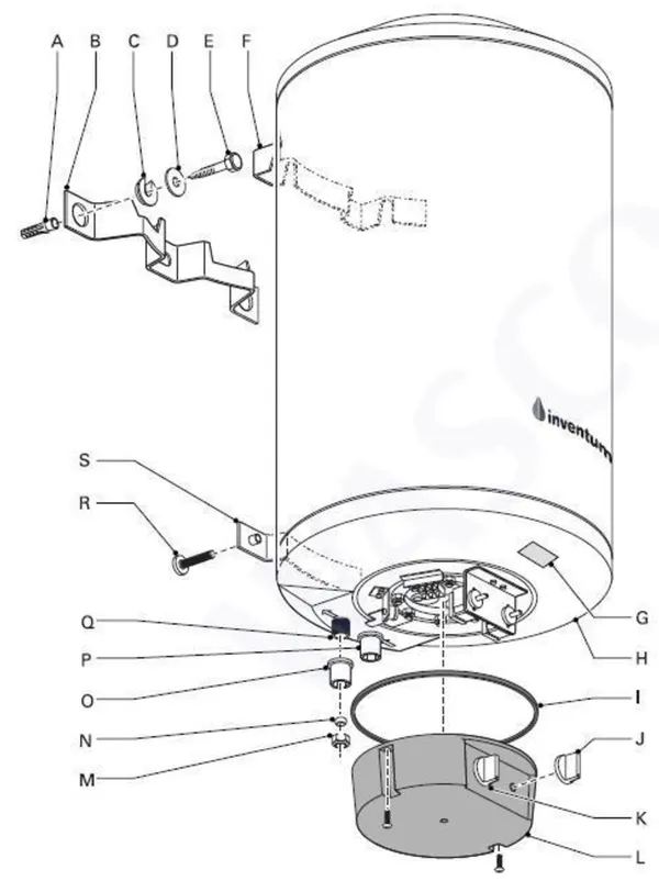 Vue éclatée Inventum EDR 150 Nachtstroom : Vue d'ensemble