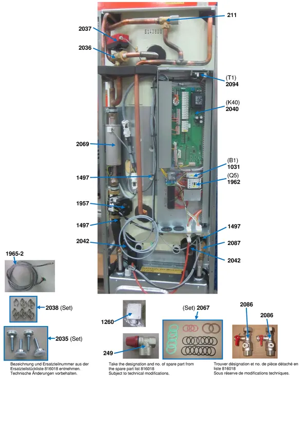 Vue éclatée Alpha Innotec WZS 102K3M / WZS 122K3M : Vue d'ensemble