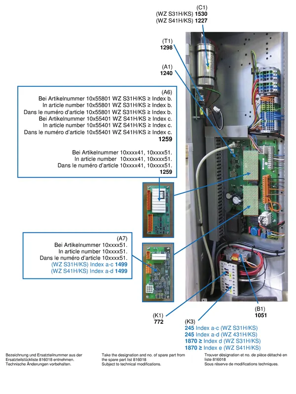 Vue éclatée Alpha Innotec WZS 41H-KS : Électricité