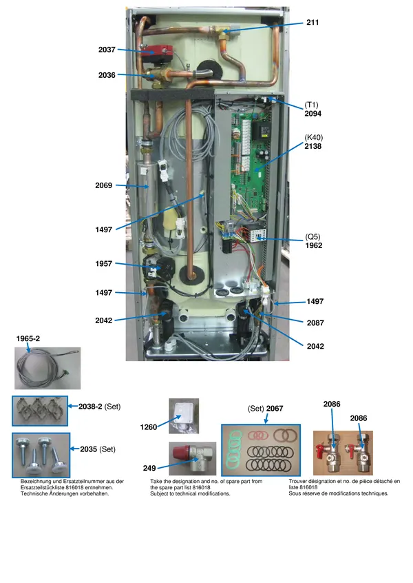 Vue éclatée Alpha Innotec WZSV 62K3M : Vue d'ensemble