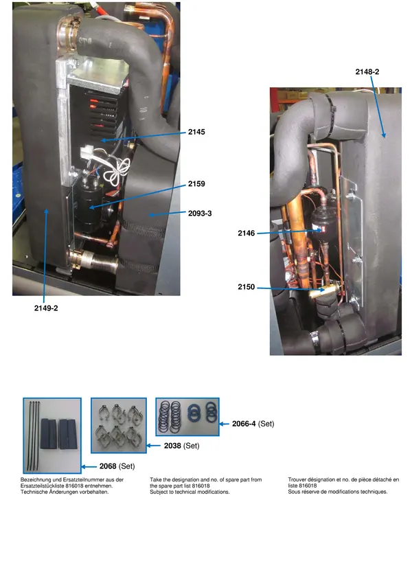 Vue éclatée Alpha Innotec WZSV 62K3M : Échangeur thermique