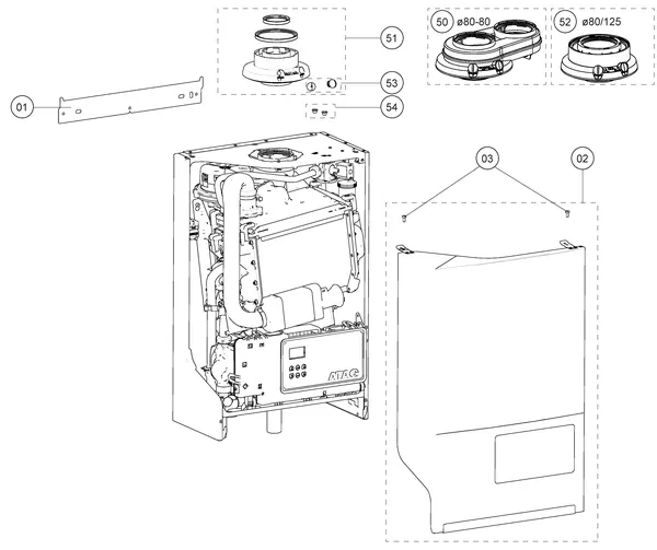 Exploded view Atag P27EC iCon1: Mantel